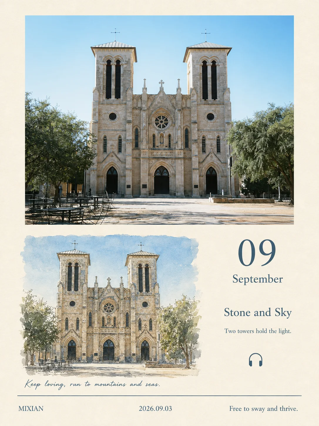 Building transformed with Photo to Monthly Zine Postcard