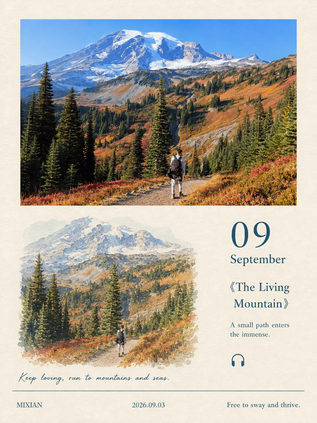 Traveler transformed with Photo to Monthly Zine Postcard